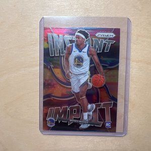 2021-22 Panini Prizm Moses Moody Instant Impact RC #24 Golden State Warriors